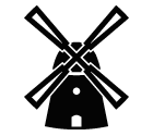 Vector icon of windmill