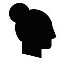 Vector icon of female profile